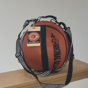 The Original Ballbag Basketball Shaped Bag with Black Strap